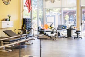 Oakwood rehab gym with rehab equipment